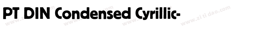 PT DIN Condensed Cyrillic字体转换